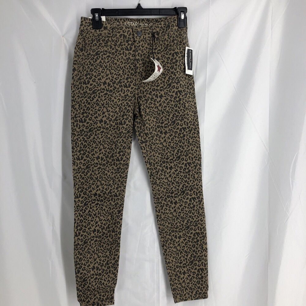 VANILLA STAR Junior's Super High Rise Jeggings NWT 3 Cheetah Print
